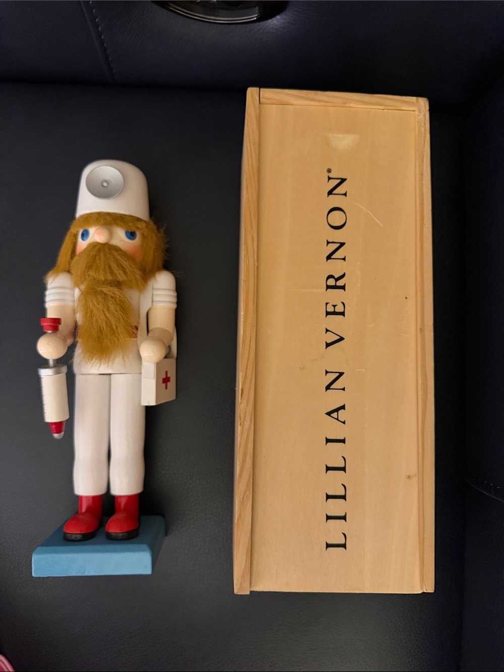 Lillian Vernon Red, White & Blue Wooden Nurse Nutcracker
